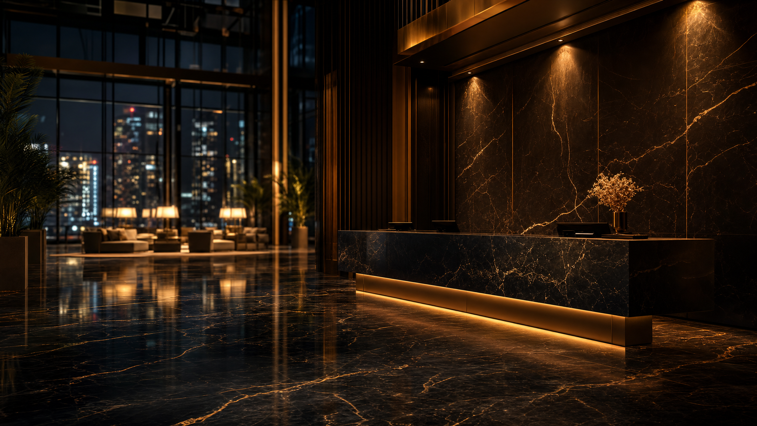 Luxury Hotel Lobby